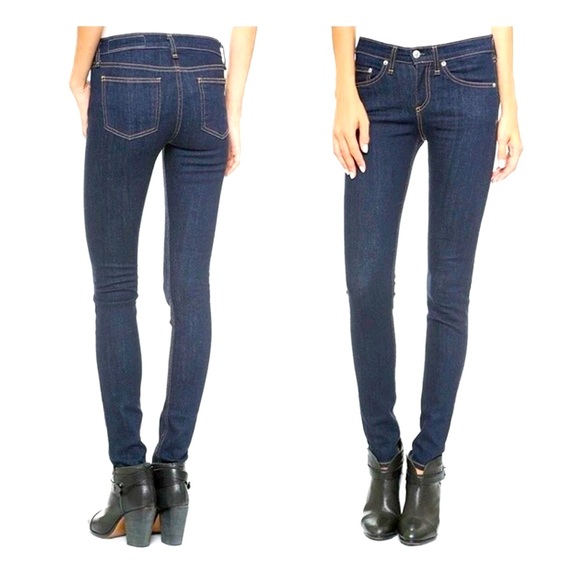 Rag & Bone Women's High Rise Skinny Slim Jeans in Heritage Wash Size 28 EUC - Picture 1 of 9